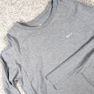 Nike The Athletic Dept Long Sleeve Crew Neck Gray Top Shirt Mens‎ Size Large